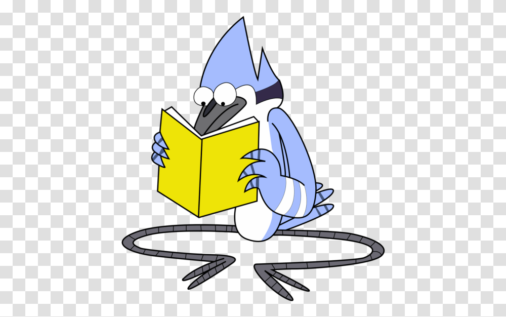 Mordecai Reading Book Fictional Character, Crowd, Speech Transparent Png