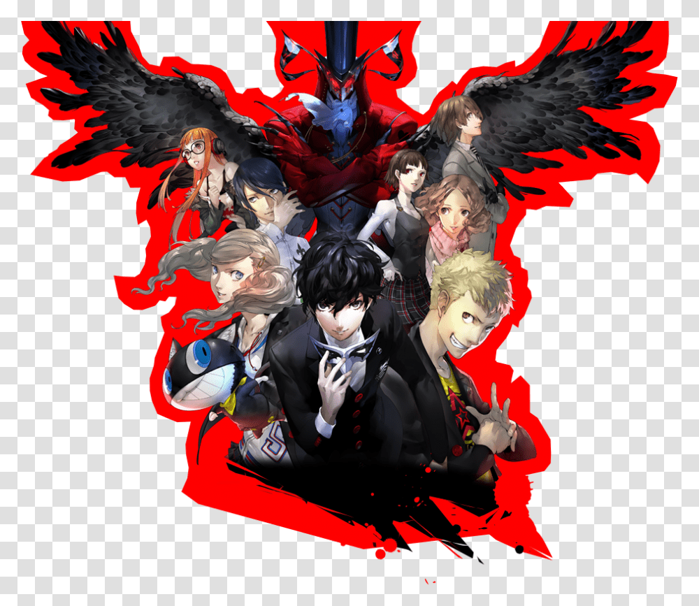 More Details Persona 5 All Personas, Poster, Advertisement, Human, Art Transparent Png
