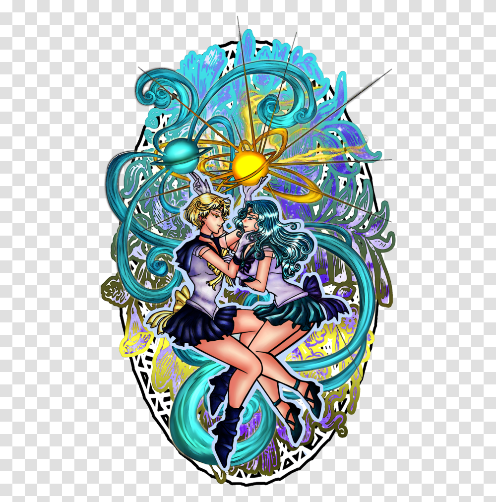 More Like Cute Ferret By Yokotw Sailor Uranus Clipart Uranus Sailor Neptune, Person, Doodle, Drawing, Graphics Transparent Png