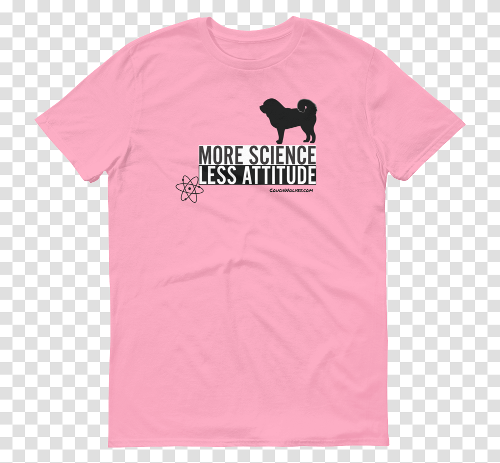 More Science Tm Mockup Front Flat Charitypink Pug, Apparel, T-Shirt, Sleeve Transparent Png