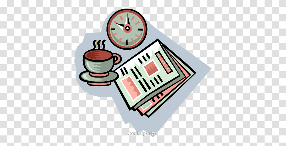 Morning Coffee Break Royalty Free Vector Clip Art Illustration, Coffee Cup, Dynamite, Weapon, Pottery Transparent Png