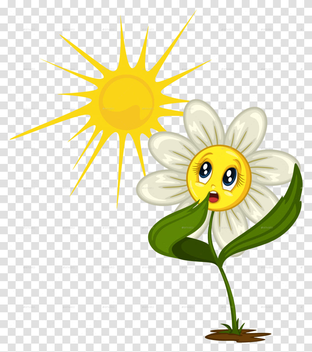 Morning Flowers Waking Up Cartoon, Graphics, Plant, Blossom, Floral Design Transparent Png