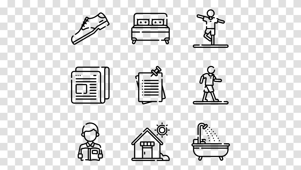 Morning Routine Background Travel Icons, Gray, World Of Warcraft Transparent Png