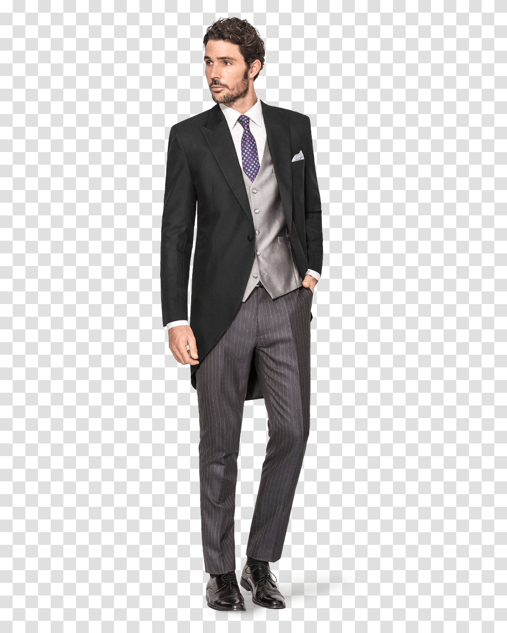 Morning Suit Traje Chaque Hombre, Overcoat, Apparel, Tie Transparent Png