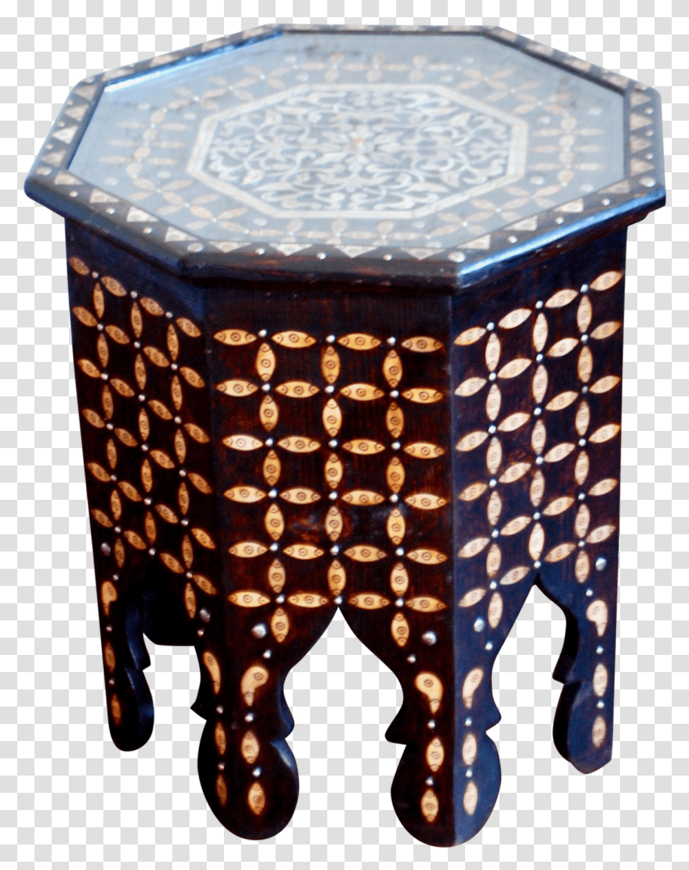 Moroccan Bone Inlaid Side Table, Lamp, City, Urban, Building Transparent Png