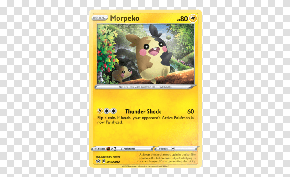 Morpeko Swsh012 Holo Pokemon Promo Card Morpeko Pokemon Card, Advertisement, Poster, Flyer, Paper Transparent Png