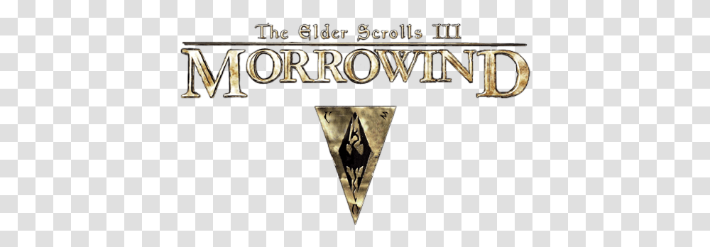 Morrowind Elder Scrolls Morrowind Logo, Text, Novel, Book, Arrowhead Transparent Png