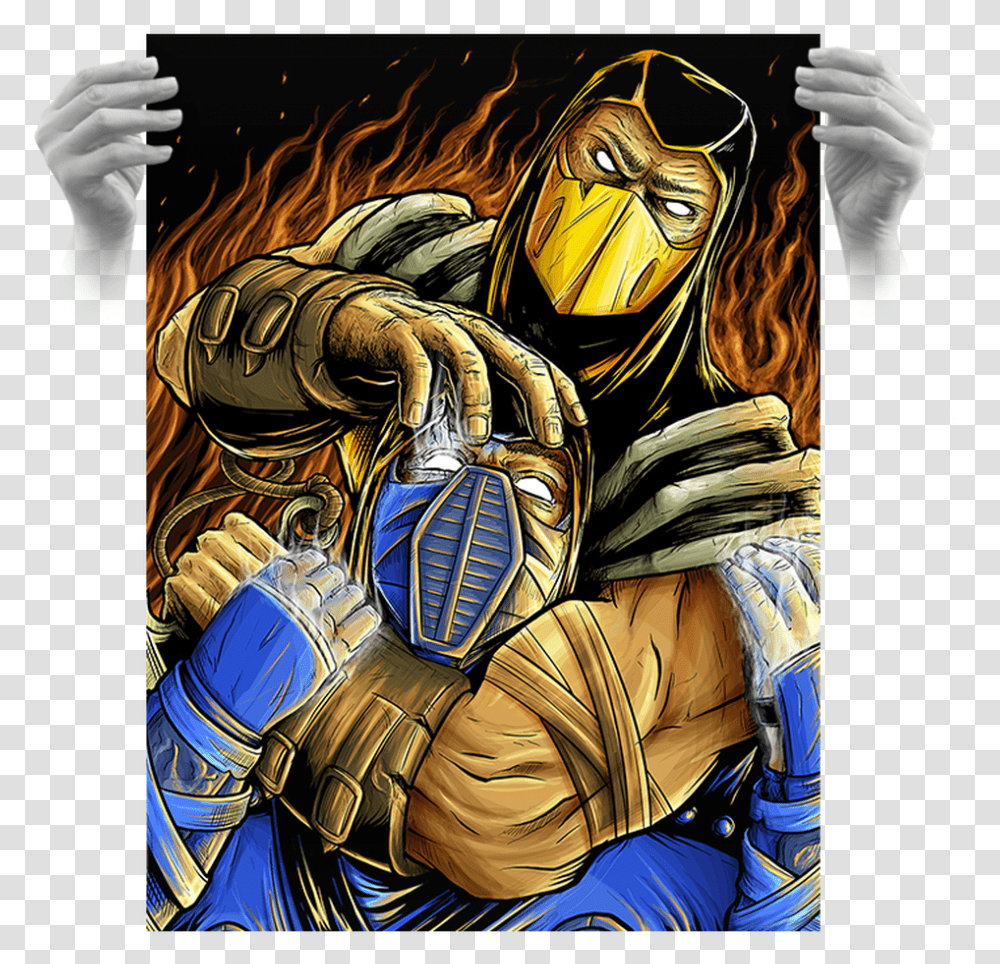 Mortal Kombat Ap Screen Print Freddy Krueger, Person, Comics, Book, Hand Transparent Png
