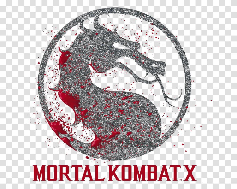 Mortal Kombat Bloody Seal Men's Tall Fit T Shirt Mortal Kombat X Logo, Poster, Advertisement, Rug, Ornament Transparent Png
