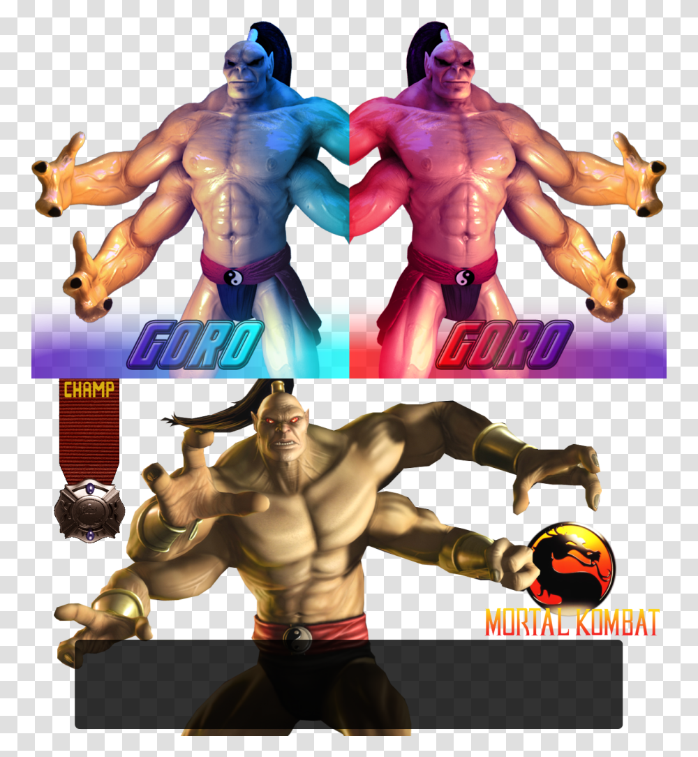 Mortal Kombat Goro, Person, Human, Torso, Hand Transparent Png