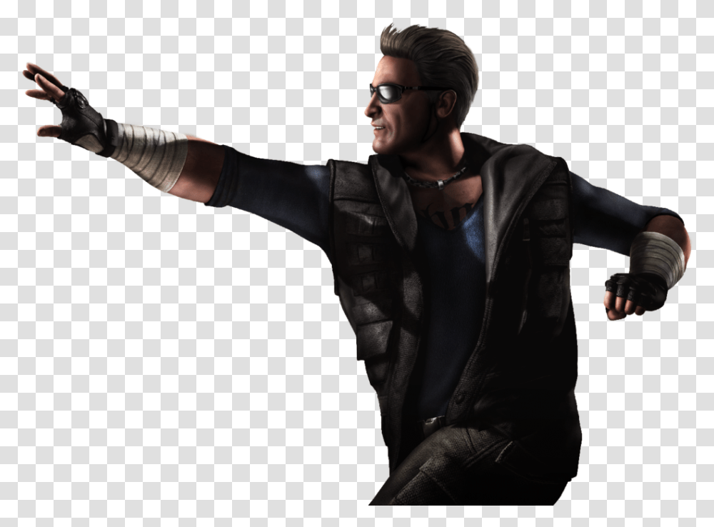 Mortal Kombat Johnny Cage Image Johny Cage Render, Person, Sleeve, Long Sleeve Transparent Png