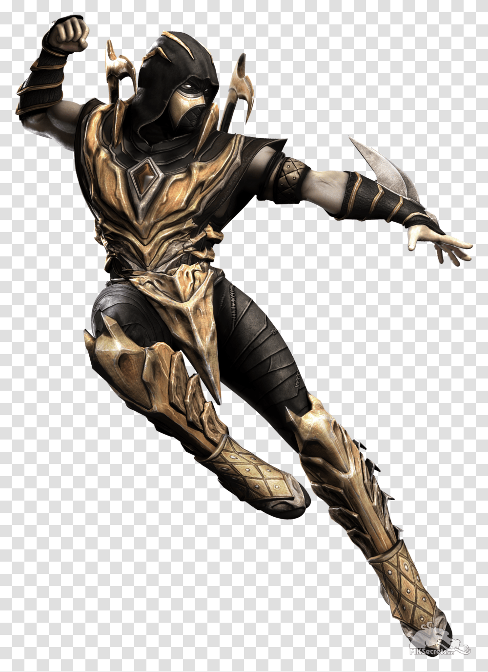 Mortal Kombat Scorpion Scorpion Injustice, Bronze, Gun, Weapon, Armor Transparent Png