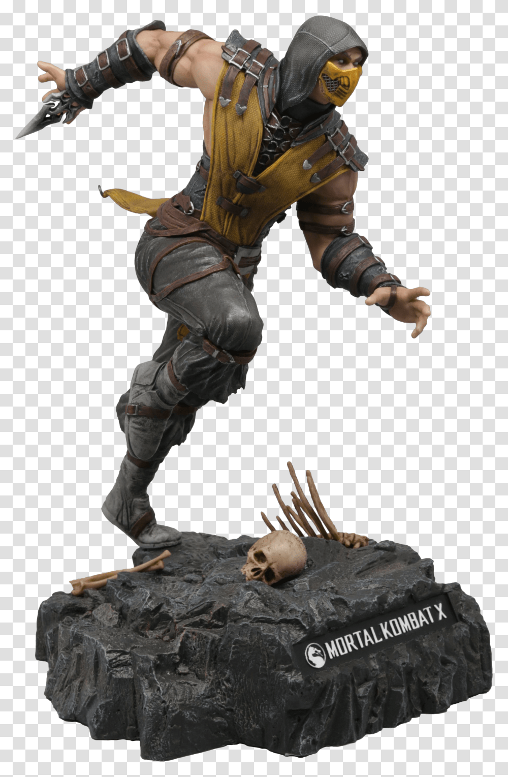 Mortal Kombat X Scorpion Figure, Person, Helmet, Figurine Transparent Png