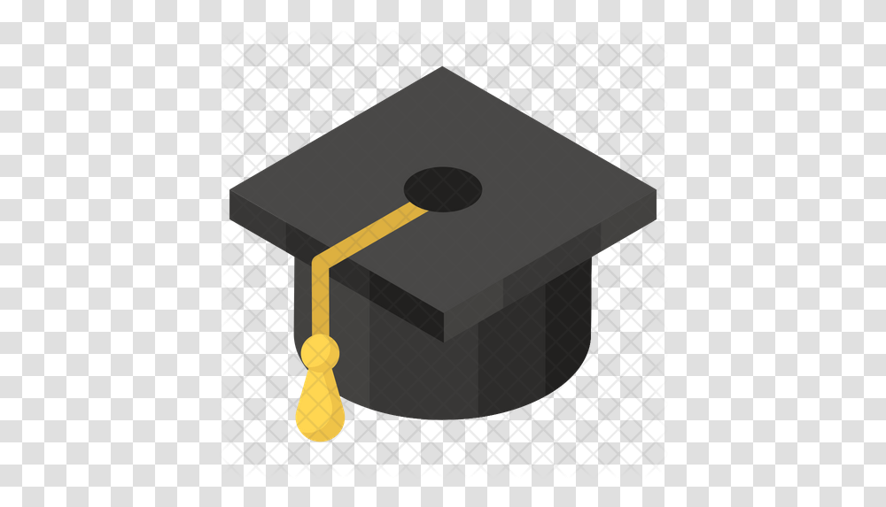 Mortarboard Icon Of Isometric Style Graduation, Mailbox, Letterbox, Text, Tool Transparent Png
