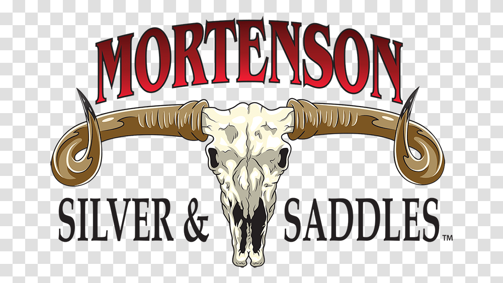 Mortenson Silver And Saddles Logo, Bull, Mammal, Ivory, Architecture Transparent Png
