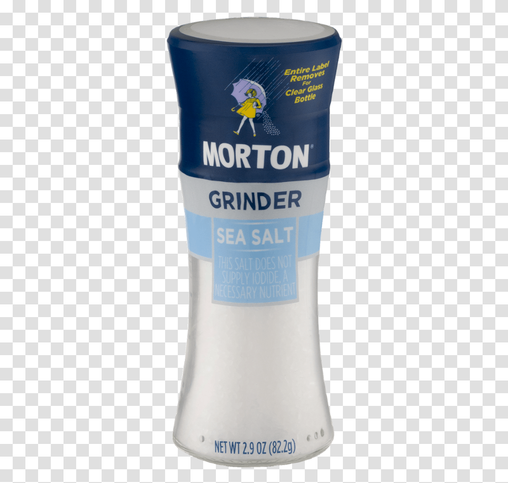 Morton Grinder Sea Salt Cosmetics, Bottle, Beer, Alcohol, Beverage Transparent Png