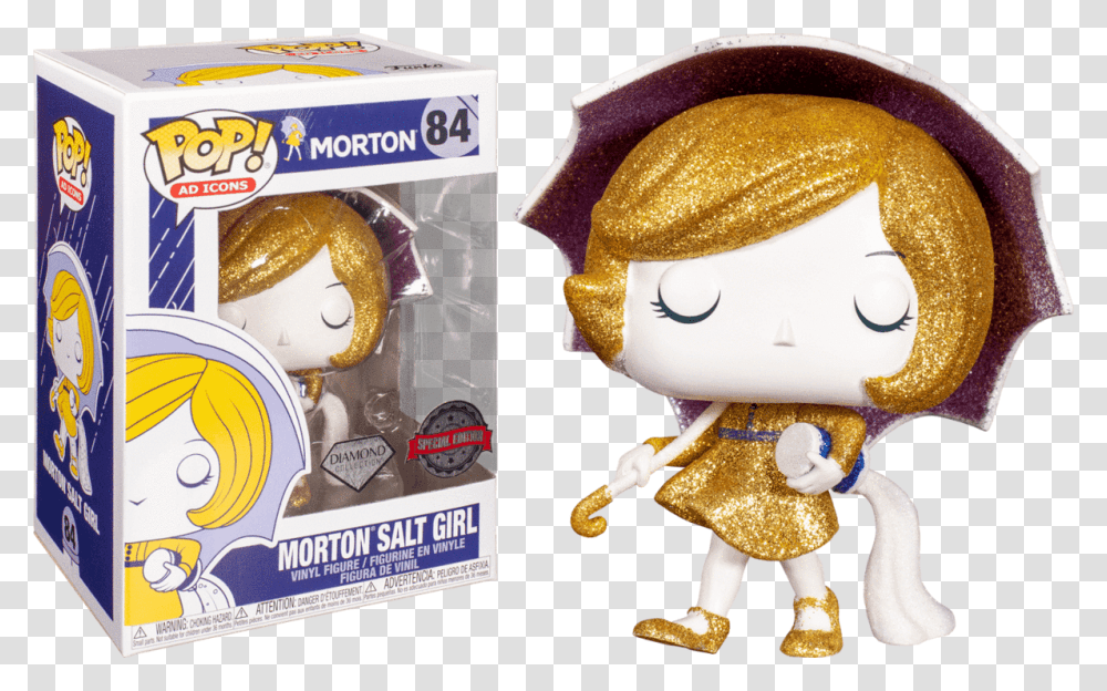 Morton Salt Girl Funko, Figurine, Toy, Hat Transparent Png