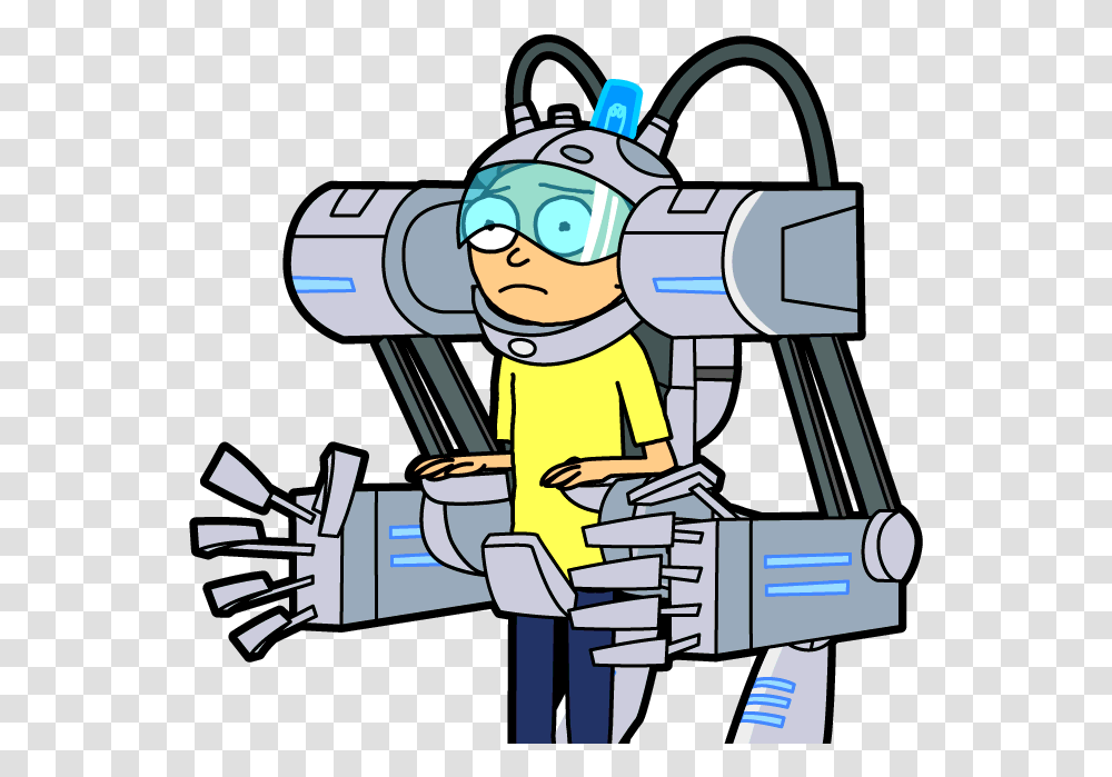 Morty Exoskeleton Cartoon, Astronaut, Outdoors, Scientist, Robot Transparent Png