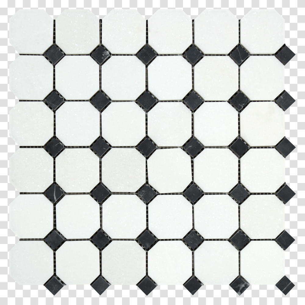 Mosaic Octagon Tile White Black Transparent Png