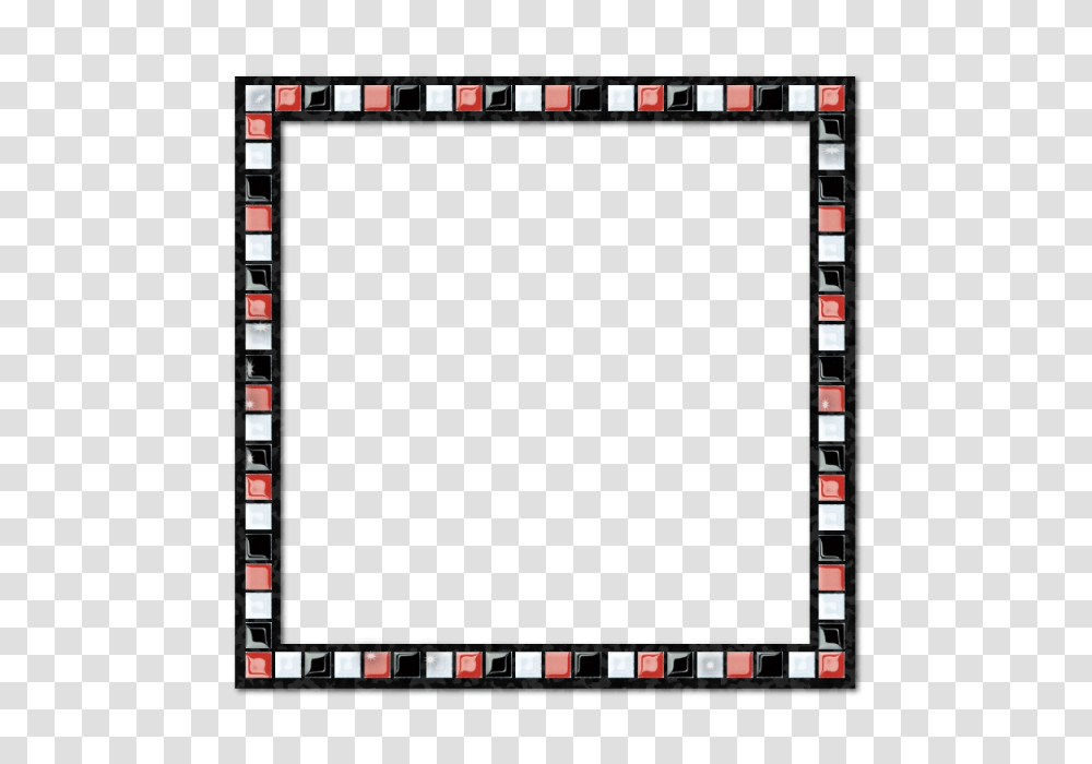 Mosaico Preto Vermelho Branco Border Frame Mosaico, Mirror, Texture, Pattern Transparent Png