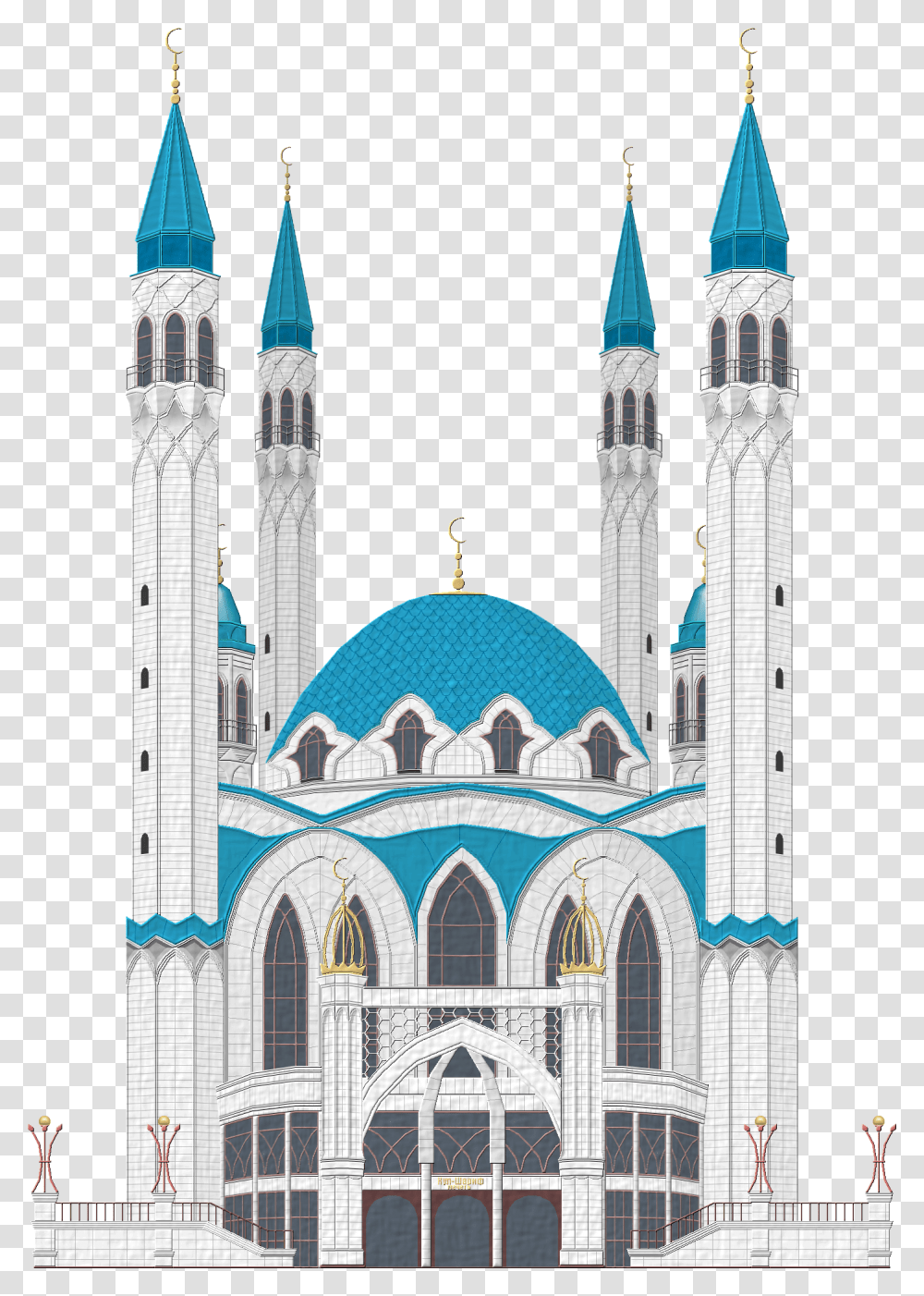 Мечеть кул-Шариф в Казани в векторе