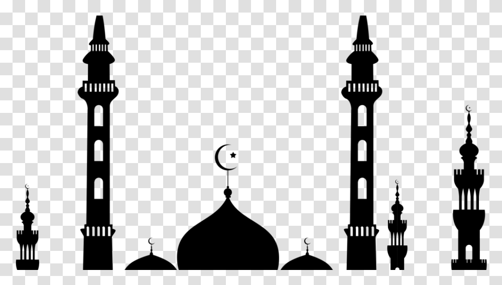 Mosque Silhouette Islam Eid Al Fitr Mosque Clipart, Gray, World Of Warcraft Transparent Png