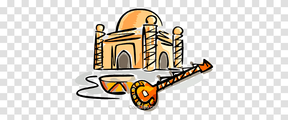 Mosque With Sitar Royalty Free Vector Clip Art Illustration, Architecture, Building, Dome, Leisure Activities Transparent Png