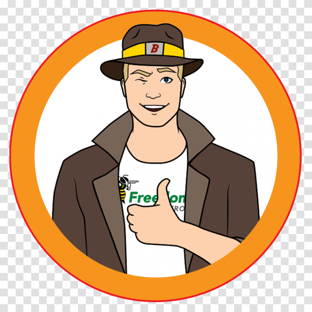 Mosquito Busters Cartoon, Label, Hat Transparent Png