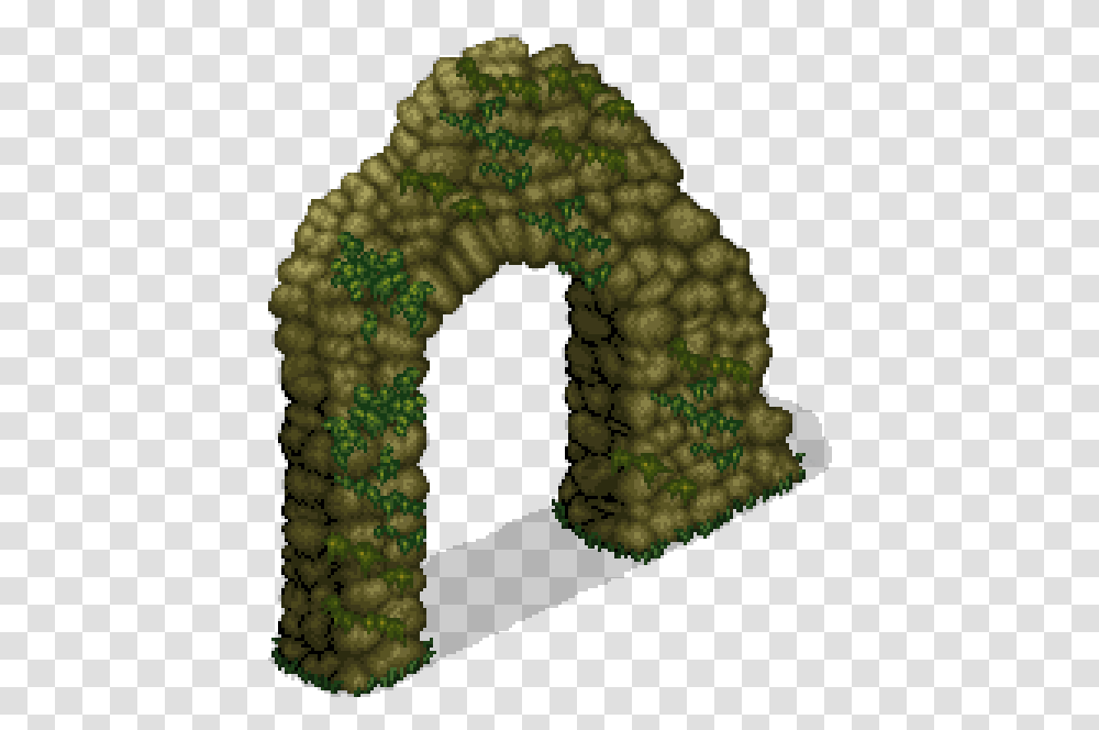 Mossy Ruins Entrance Grass Pixelart Animation, Plant, Tunnel Transparent Png