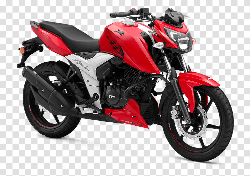 Most Fuel Efficient Bike In India Tvs Apache Rtr 160 4v Lakh, Motorcycle, Vehicle, Transportation, Machine Transparent Png