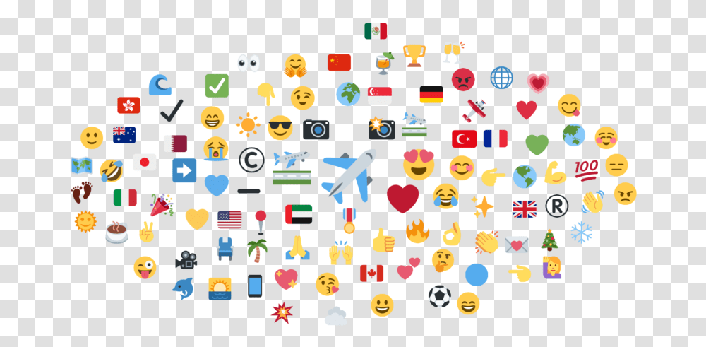 Most Used Emojis For Airlines Brands Circle, Rug, Paper Transparent Png