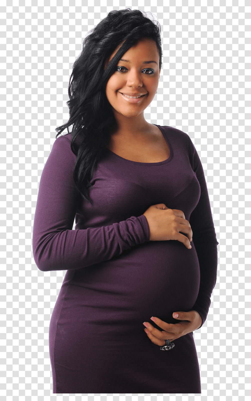 Most Women Have A Normal Pregnancy And A Healthy Baby African American Pregnant Woman, Sleeve, Apparel, Long Sleeve Transparent Png
