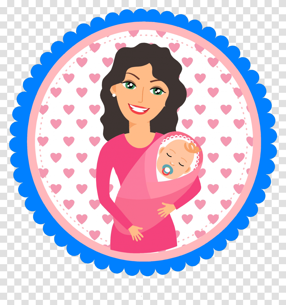 Mother And Baby, Label, Face, Word Transparent Png