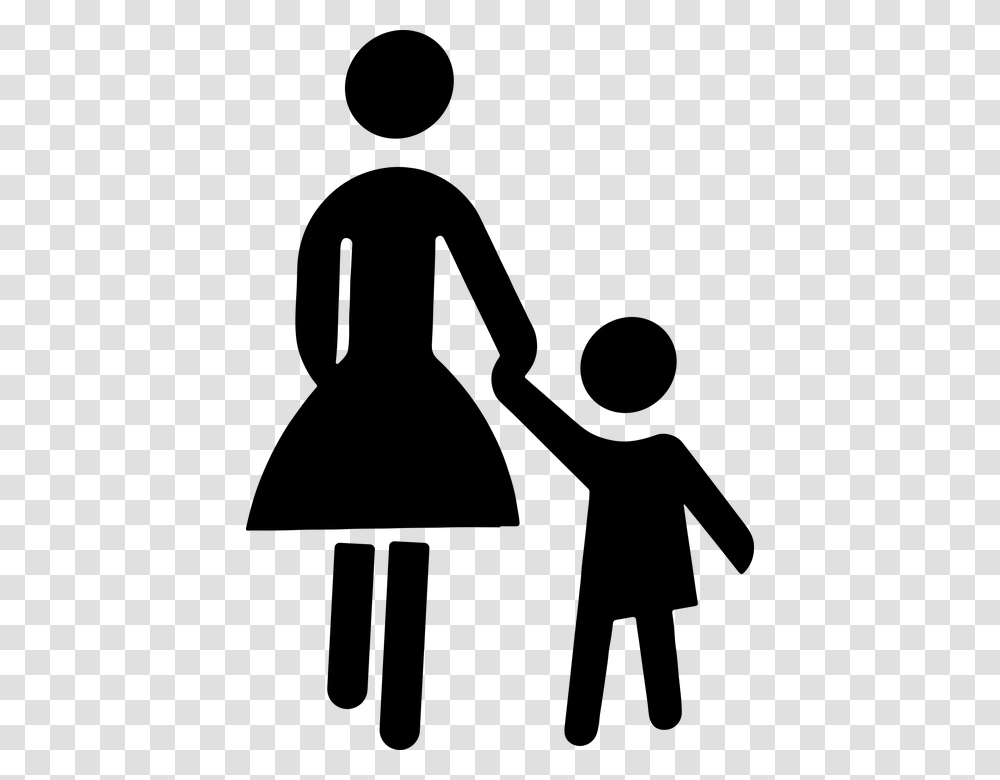 Mother And Child Holding Hands Clip Art, Gray, World Of Warcraft Transparent Png