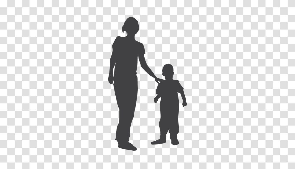 Mother And Child Silhouette, Person, Human, Hand, People Transparent Png