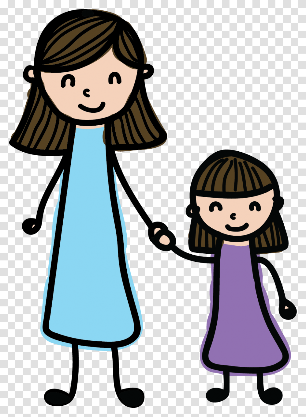 Mother And Daughter Clip Art, Hand, Doctor, Holding Hands, Performer Transparent Png