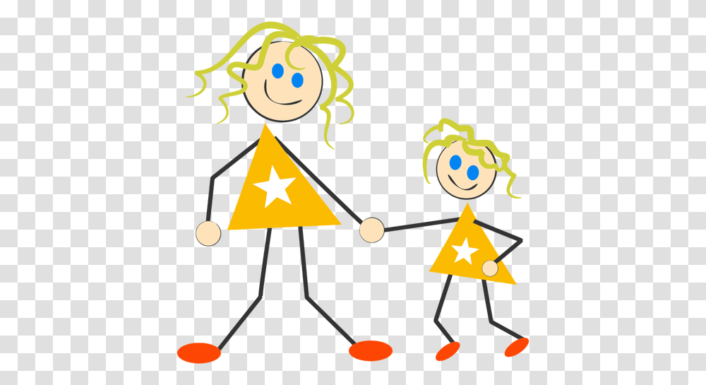 Mother And Daughter Vector Image, Poster, Advertisement, Triangle Transparent Png