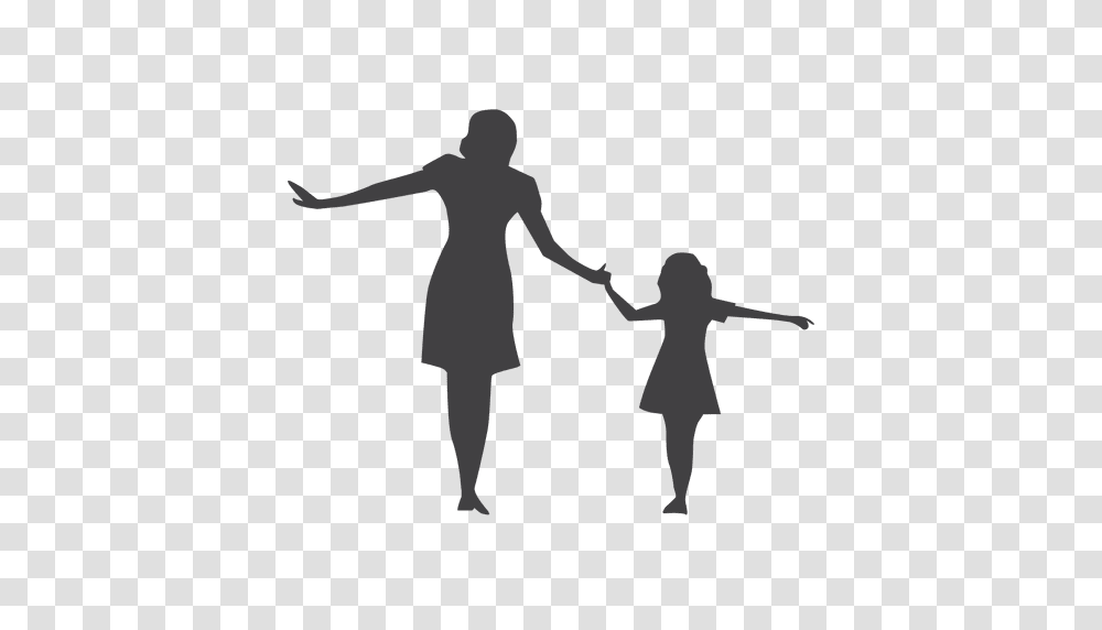 Mother And Kid Walking Silhouette, Hand, Person, Human, Holding Hands Transparent Png