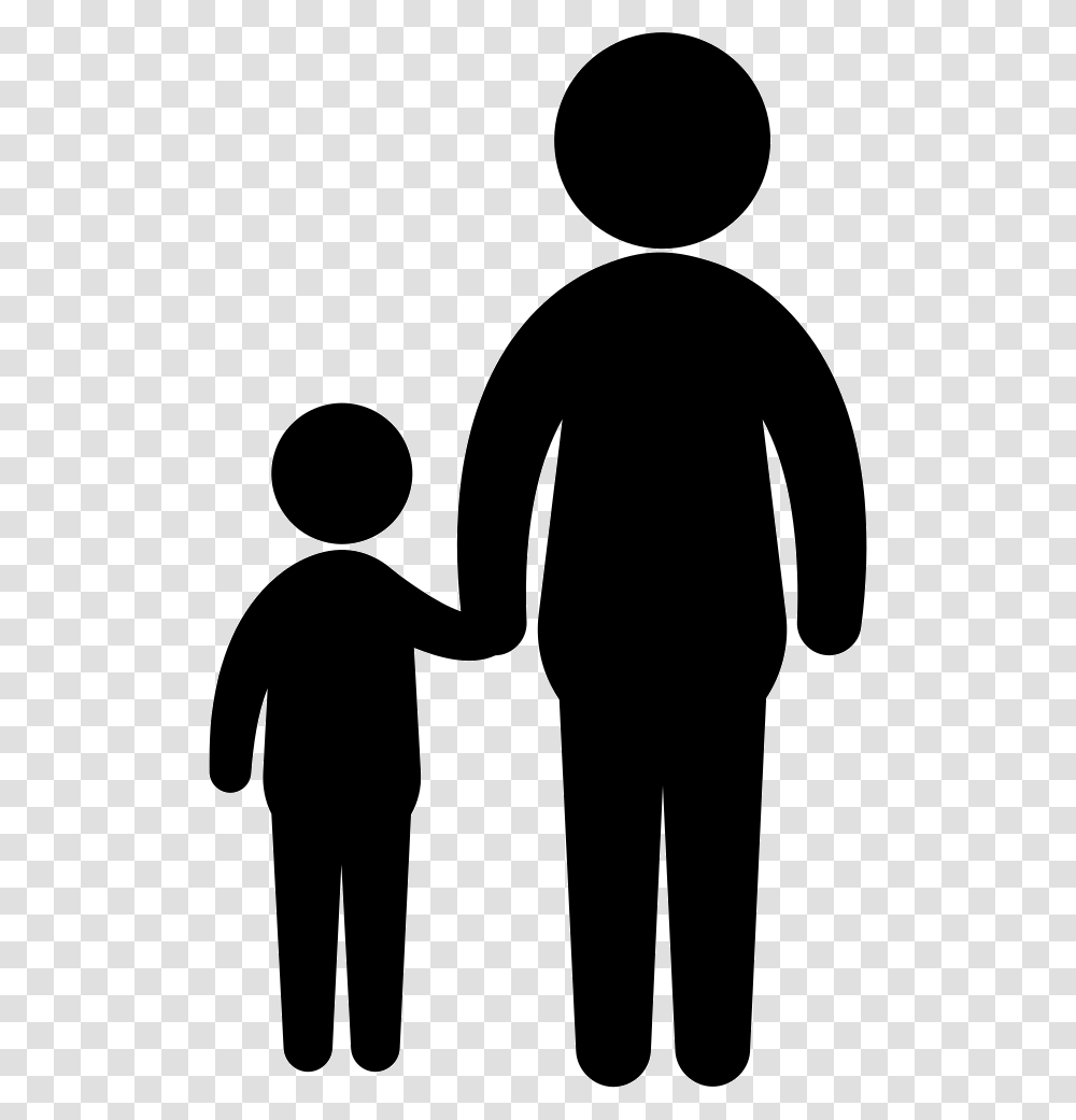 Mother And Son Silhouettes Honor Your Father And Mother Clipart, Person, Human, Hand, Stencil Transparent Png