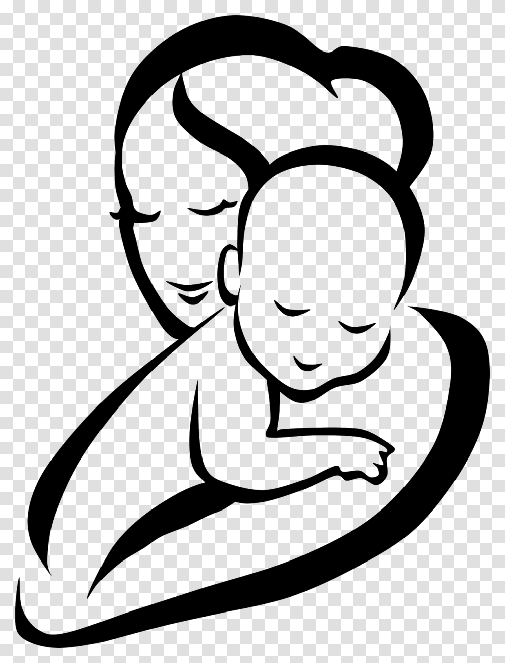 Mother Child Infant Clip Art Mother And Baby Clipart, Gray, World Of Warcraft Transparent Png
