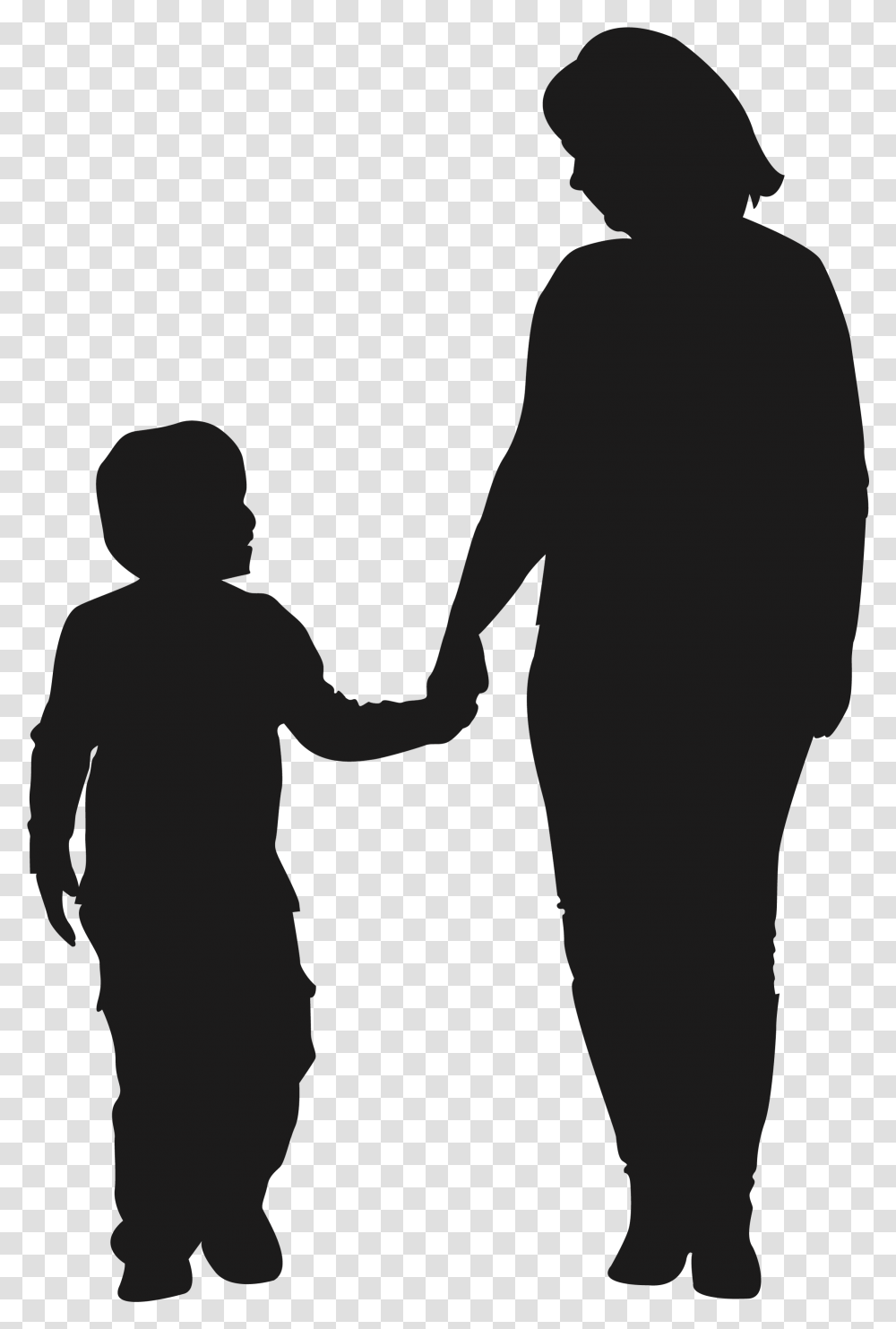 Mother Child Silhouette Son Mother And Son Emoji, Hand, Person, Human, Holding Hands Transparent Png