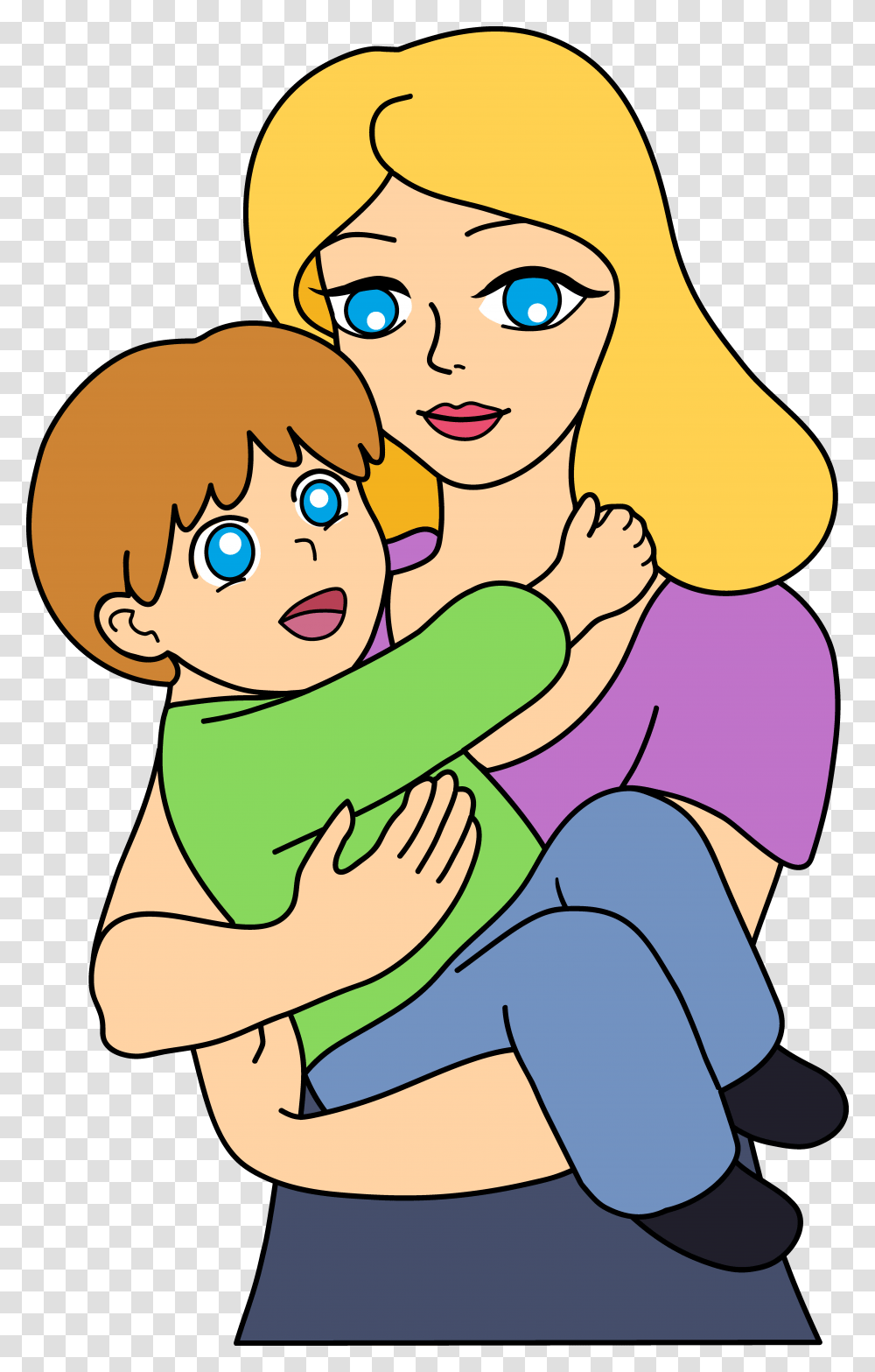Mother Clipart, Female, Hug, Girl, Woman Transparent Png
