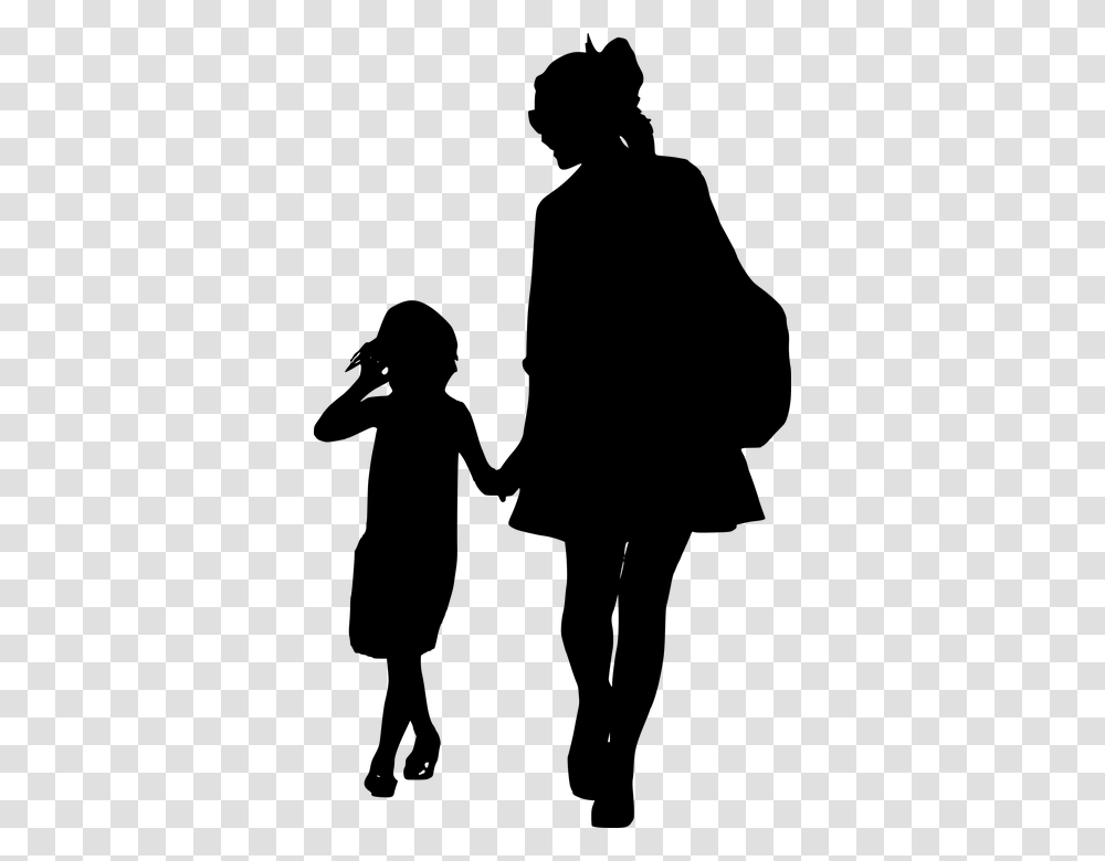 Mother Daughter Silhouette, Gray, World Of Warcraft Transparent Png