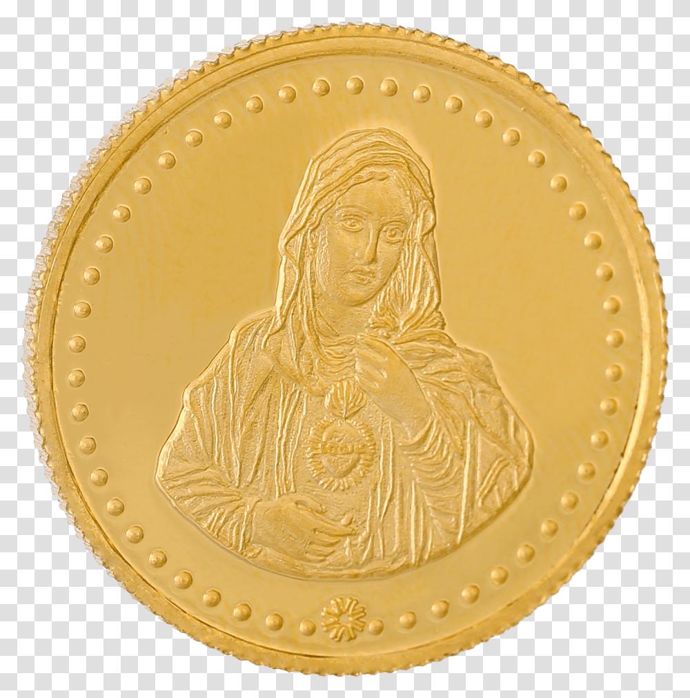 Mother Mary Gold Coin, Money, Rug Transparent Png