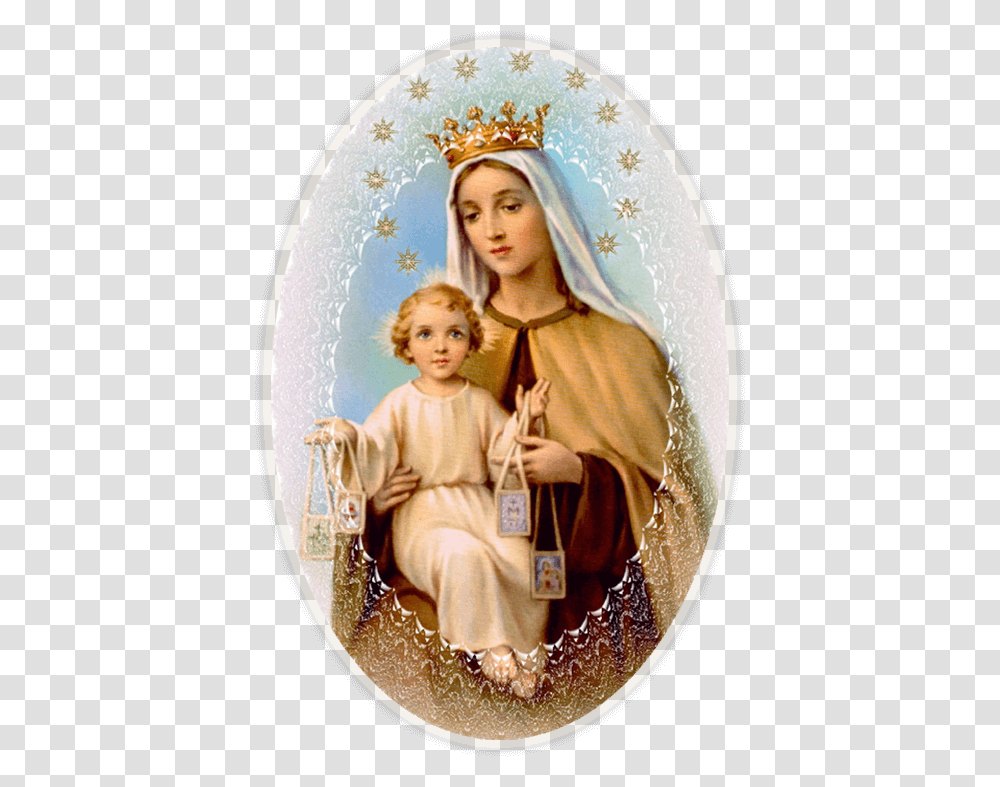 Mother Mary Mount Carmel, Person, Human, Painting Transparent Png
