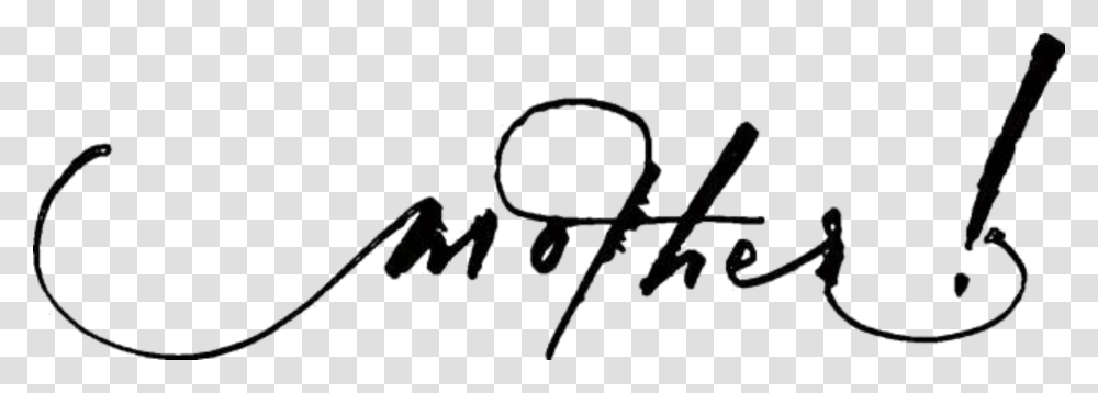 Mother Movie Horizontal Black Logo, Handwriting, Bow, Signature Transparent Png