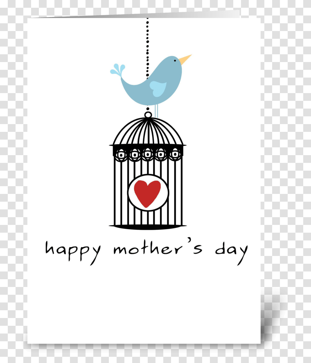 Mother's Day Birdcage With Heart Greeting Card Graphic Design, Animal, Logo Transparent Png