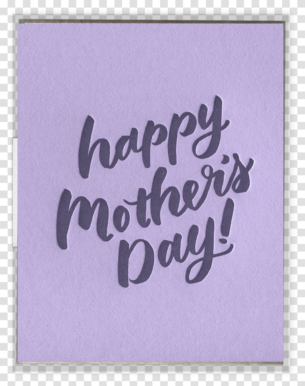 Mother's Day Script Letterpress Greeting Card Christmas Card, Handwriting, Calligraphy, Poster Transparent Png