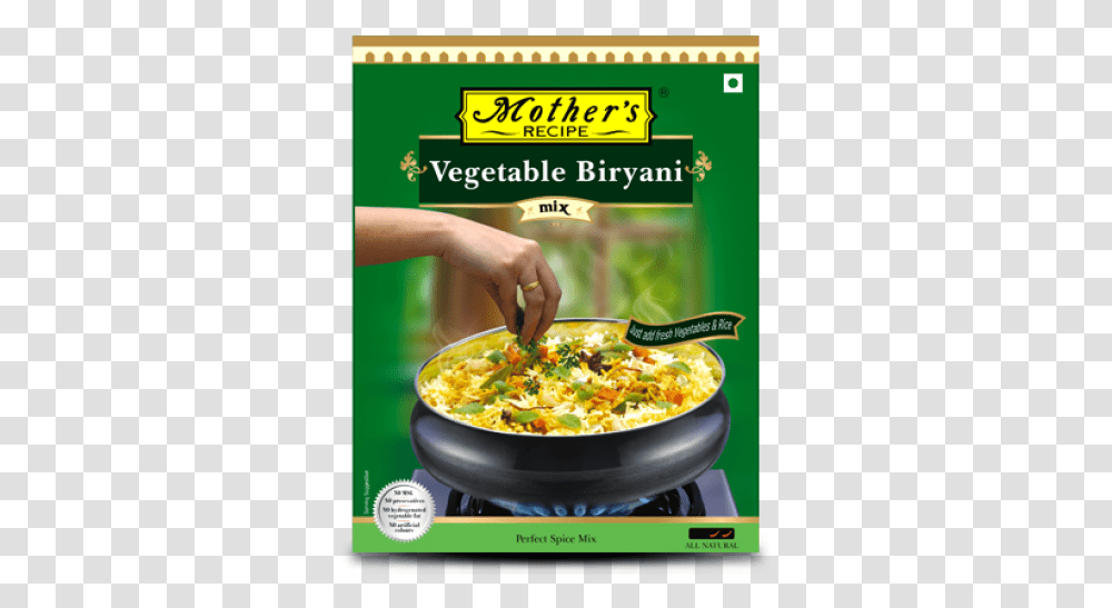 Mother's Recipe Vegetable Biryani Mother's Recipe Biryani Paste, Advertisement, Flyer, Poster, Paper Transparent Png