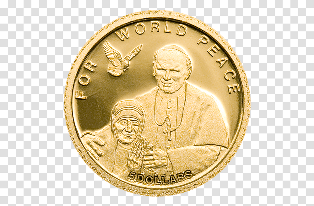 Mother Teresa Gold Nobel Peace Prize Medal Mother Teresa, Clock Tower, Architecture, Building, Coin Transparent Png